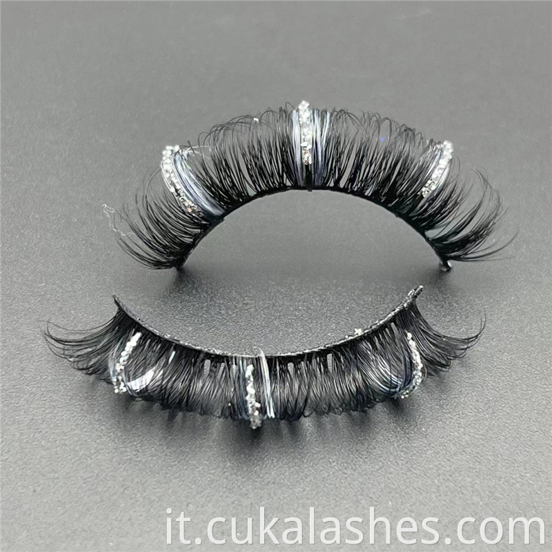 Silver Glitter Russian Lashes